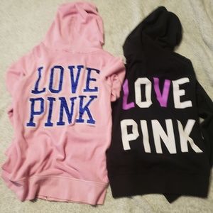 GUC VS PINK full zip jackets. Size small